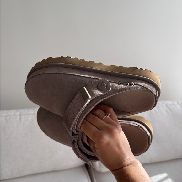 UGG Women's Taupe Suede Mules - Picture 2 of 5